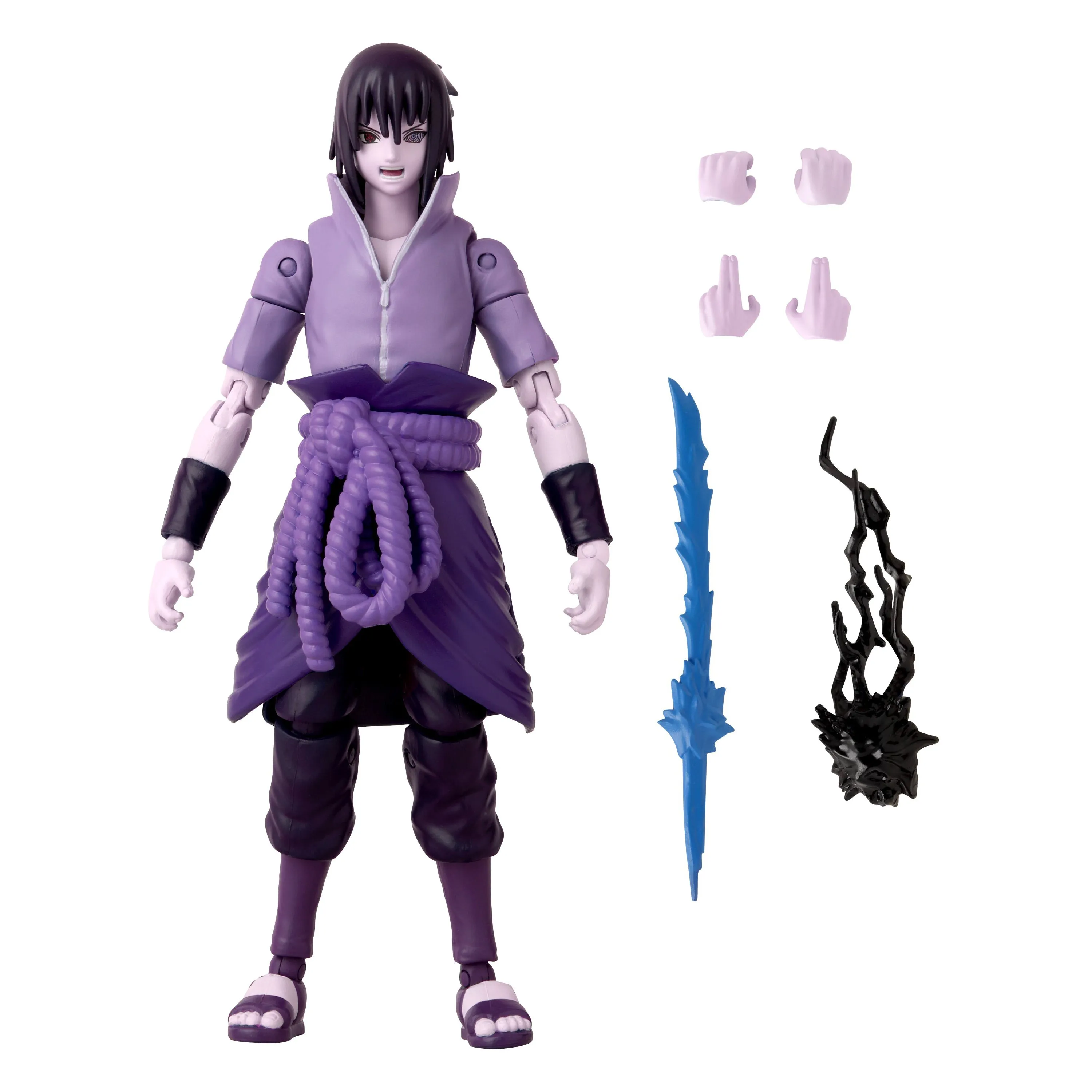 Bandai Anime Heroes - Naruto - Sasuke Rinnegan Mangekyo Sharingan Action Figure (36962) LOW STOCK